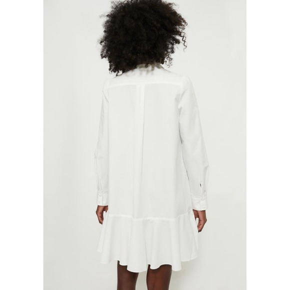 NWT TUCKERNUCK Callahan Shirt Dress Womens Small White Drop Waist Button Down - Picture 9 of 9